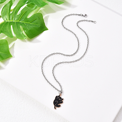 Alloy Enamel Pendant Necklaces NJEW-YW0001-02-1