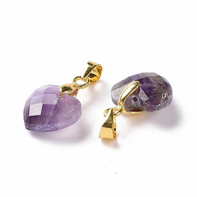 Natural Amethyst Pendants G-C023-07C-1