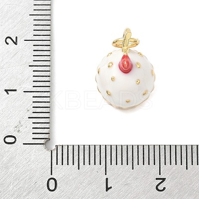 Brass Enamel Pendants KK-L239-045G-01-1