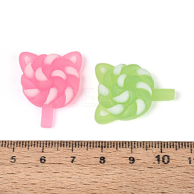 Luminous & Frosted Transparent Resin Cabochons RESI-T026-07M-1