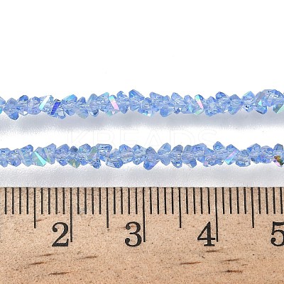 Electroplate Transparent Glass Beads Strands EGLA-P061-04C-AB18-1