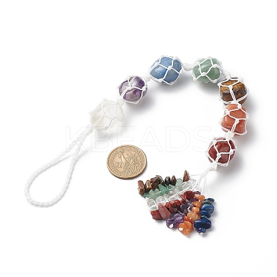 7 Chakra Gemstone Hanging Decorations HJEW-JM00805-04-1