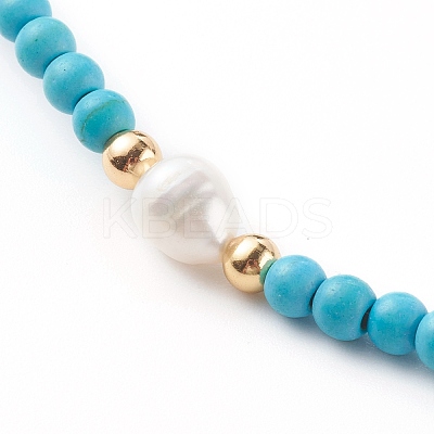Natural Shell Initial Pendant Necklaces NJEW-JN03405-03-1