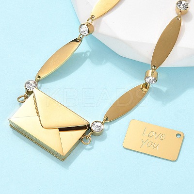 304 Stainless Steel Oval Link Bracelets BJEW-U030-01G-1
