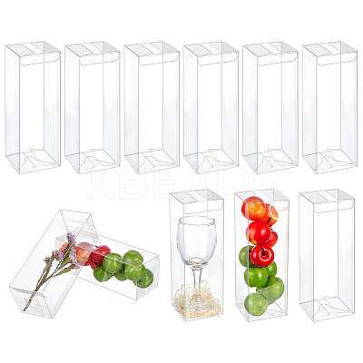 Transparent PET Tea Storage Boxes CON-WH0106-08H-1