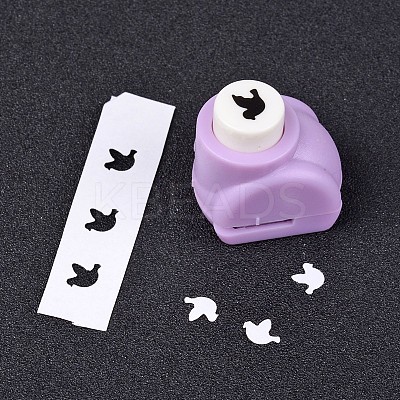 Random Single Color or Random Mixed Color Mini Plastic Craft Paper Punch Sets for Scrapbooking & Paper Crafts AJEW-L051-05-1