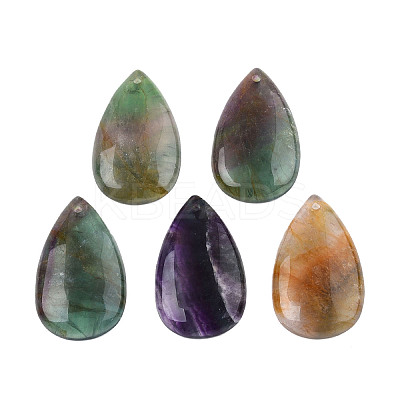 Natural Fluorite Pendants G-S295-07-1