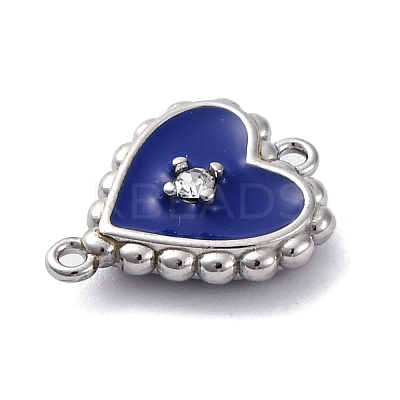 304 Stainless Steel Enamel Heart Connector Charms STAS-M110-04P-1