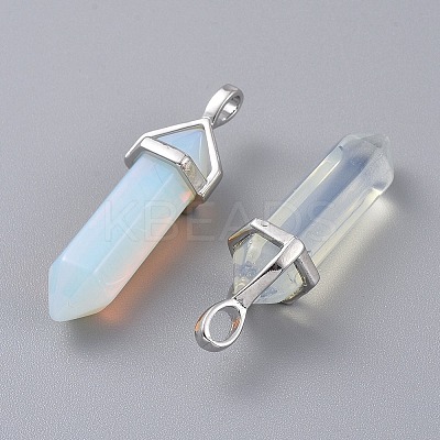 Opalite Double Terminated Pointed Pendants G-XCP0001-38-1