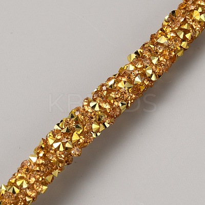 Glass Rhinestone Rubber Cord DIY-TAC0026-07A-1