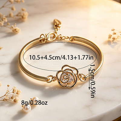 Minimalist Alloy & Cubic Zirconia Link Bracelets for Women WGB775D-02-1