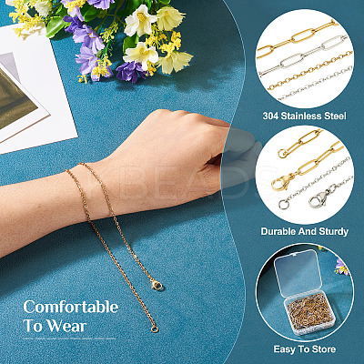 16Pcs 4 Style 304 Stainless Steel Chain Necklaces NJEW-TAC0026-1