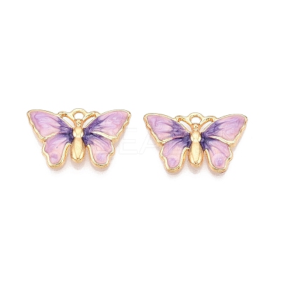 Rack Plating Alloy Enamel Pendants ENAM-N056-363KCG-03-1