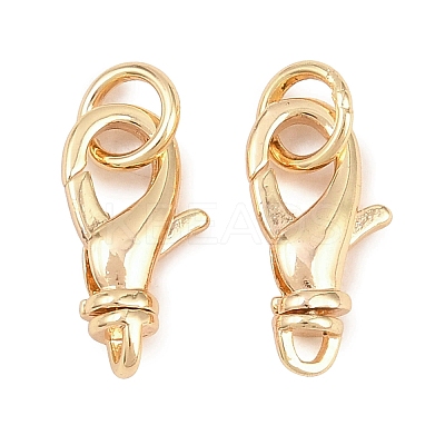 Brass Lobster Claw Clasps KK-H287-08A-G-1