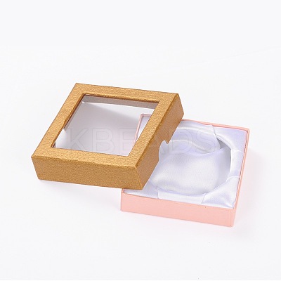 Square Shaped PVC Cardboard Satin Bracelet Bangle Boxes for Gift Packaging CBOX-O001-01-1