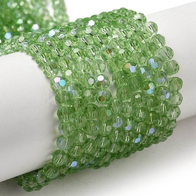 Electroplate Transparent Glass Beads Strands LS-EGLA-A035-T4mm-L09-1