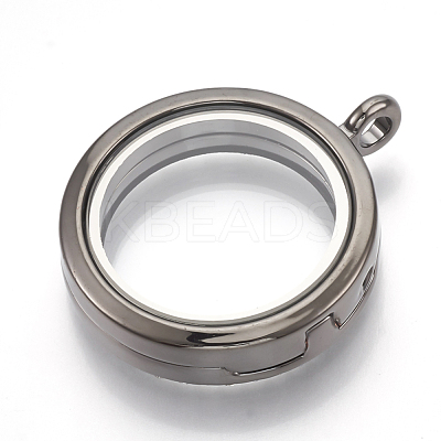Alloy Magnetic Locket Pendants PALLOY-T052-23-1
