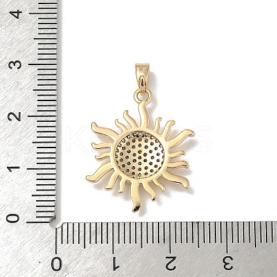 Brass Micro Pave Clear Cubic Zirconia Pendants KK-B138-01G-01-1
