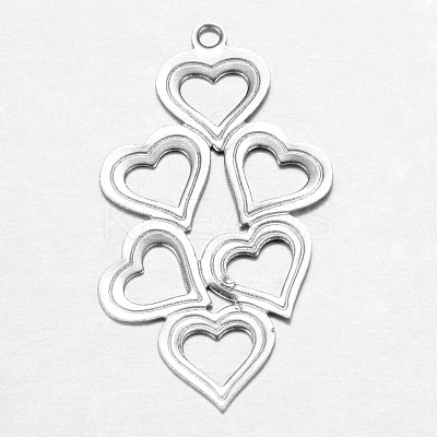 Non-Tarnish 201 Stainless Steel Pendants STAS-G073-17P-1