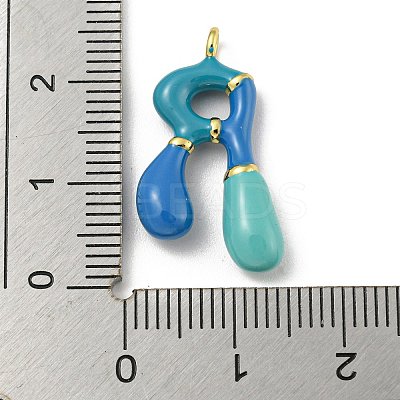 Brass Enamel Pendants X-KK-E093-03G-R-1