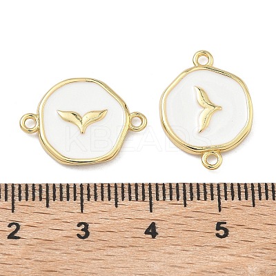 Ocean Brass Enamel Connector Charms KK-C251-05G-01-1