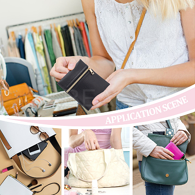 6Pcs 6 Colors Imitation Leather Jewelry Storage Zipper Bags ABAG-NB0002-15A-1