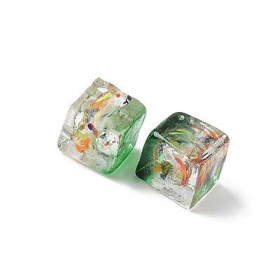 Baking Paint Handmade Gold Sand Lampwork Beads LAMP-P072-01B-06-1