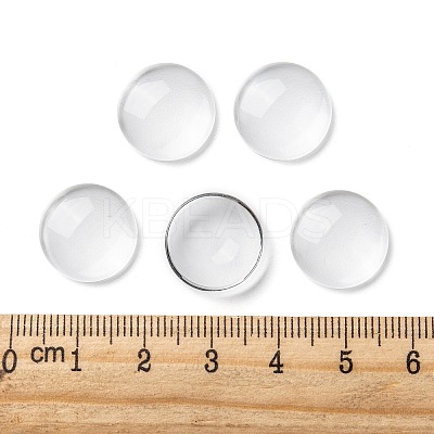 Transparent Glass Cabochons X-GGLA-R026-15mm-1