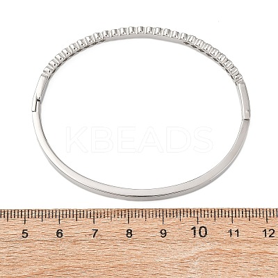 304 Stainless Steel Micro Pave Cubic Zirconia Hinged Bangles for Women BJEW-Z146-03P-1