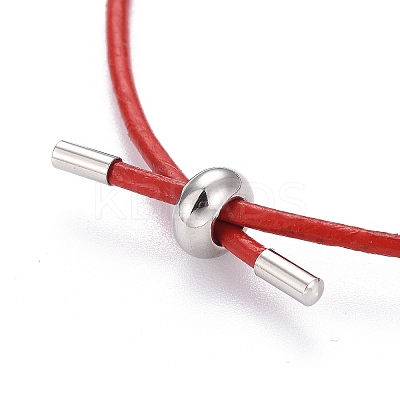 Adjustable PU Leather Cord Slider Bracelets BJEW-F412-05P-A-1