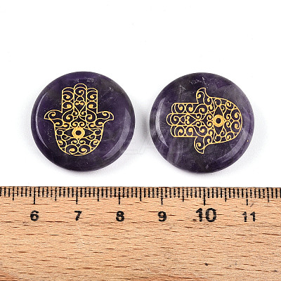 Natural Amethyst Cabochons G-N345-06C-1
