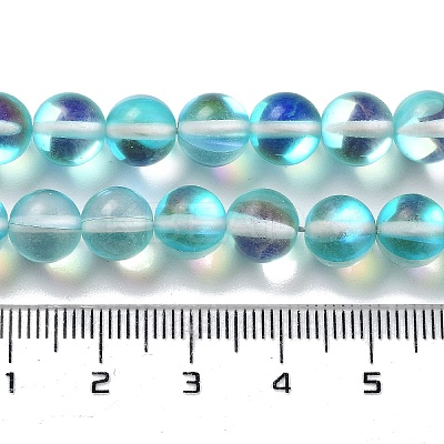 Synthetic Moonstone Beads Strands G-P528-J02-17-1
