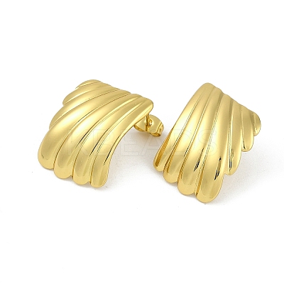 PVD Vacuum Plating 201 Stainless Steel Stud Earrings for Women EJEW-F345-03G-1