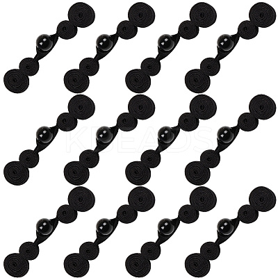 12Pcs Polyester Resin Cheongsam Buckle for Chinese Formal Dress DIY-CY0001-86A-1