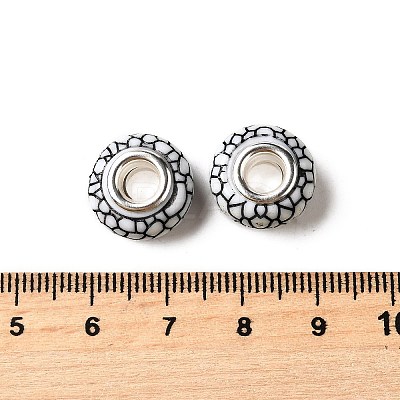 Opaque Resin European Beads RESI-C055-01B-1