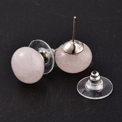 Rose Quartz Stud Earrings G-F267-09H-1