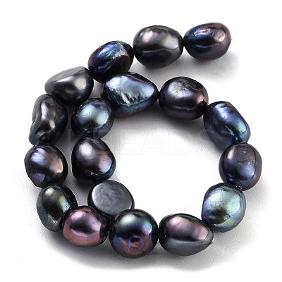 Dyed Natural Cultured Freshwater Pearl Beads Strands PEAR-P062-30D-1