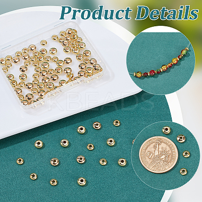 100Pcs 4 Styles Brass Spacer Beads KK-PH0006-68-1