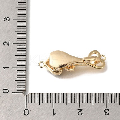 Brass Black Lip Shell Fold Over Clasps KK-K389-138G-1