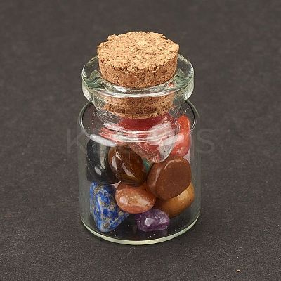 Transparent Glass Wishing Bottle Decoration DJEW-A001-01C-16-1