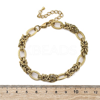 304 Stainless Steel Ovel Link Chain Anklets for Men Women AJEW-Q010-001G-1