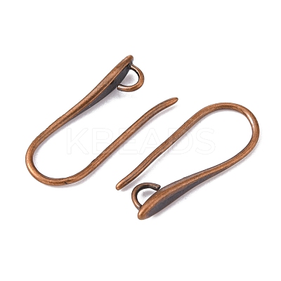 Brass Earring Hooks for Earring Designs KK-M142-02-RS-1