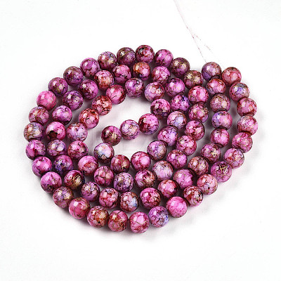 Baking Paint Glass Beads Strands X-DGLA-N003-10mm-B03-1