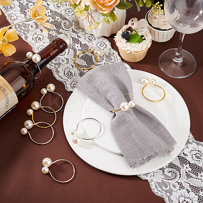 24Pcs 3 Colors Alloy & Resin Napkin Rings AJEW-GA0007-75-1