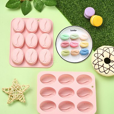 2Pcs Coffee Bean Silicone Molds ST-CJ0043-017-1