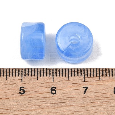 Two-Color Opaque Acrylic Imitation Gemstone Beads AC-CBA3EFE-02I-1