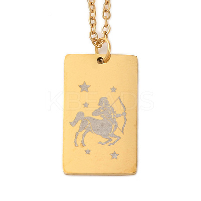 Golden 202 Stainless Steel Constellation Pendants Necklaces NJEW-K380-02G-07-1