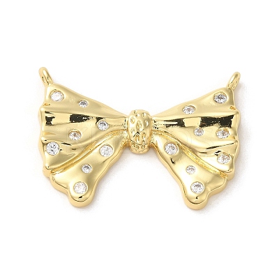Real 18K Gold Plated Brass Micro Pave Cubic Zirconia Pendants KK-M281-01G-01-1