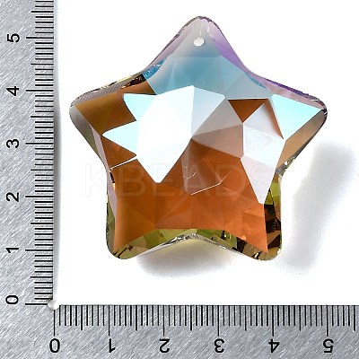 Electroplated Glass Pendants X-GLAA-G122-05A-1