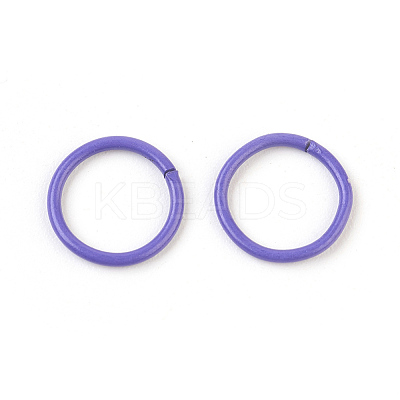 Spray Painted Iron Open Jump Rings IFIN-F149-B-1